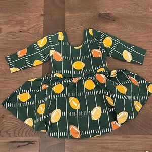 Monica & Andy baby girl football dress, 0-6 months